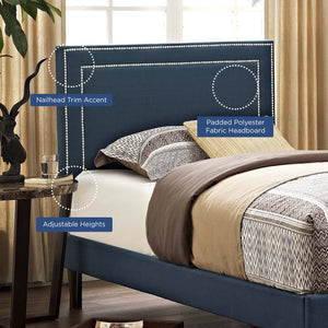 ModwayModway Jessamine Twin Upholstered Fabric Headboard MOD-5374 MOD-5374-AZU- BetterPatio.com