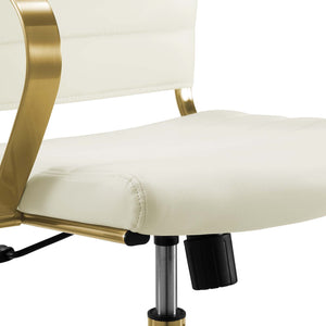 ModwayModway Jive Gold Stainless Steel Midback Office Chair EEI-3418 EEI-3418-GLD-WHI- BetterPatio.com