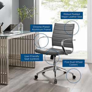 ModwayModway Jive Mid Back Office Chair EEI-4136 EEI-4136-GRY- BetterPatio.com