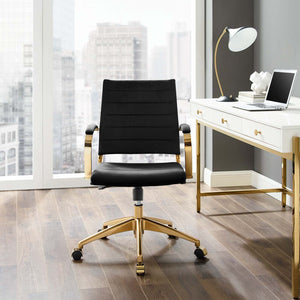 ModwayModway Jive Mid Back Performance Velvet Office Chair EEI-4281 EEI-4281-BLK- BetterPatio.com