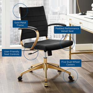 ModwayModway Jive Mid Back Performance Velvet Office Chair EEI-4281 EEI-4281-BLK- BetterPatio.com