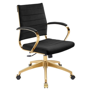 ModwayModway Jive Mid Back Performance Velvet Office Chair EEI-4281 EEI-4281-BLK- BetterPatio.com