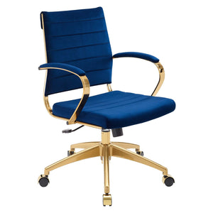 ModwayModway Jive Mid Back Performance Velvet Office Chair EEI-4281 EEI-4281-NAV- BetterPatio.com