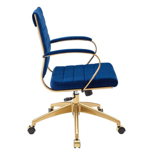 ModwayModway Jive Mid Back Performance Velvet Office Chair EEI-4281 EEI-4281-NAV- BetterPatio.com