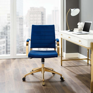 ModwayModway Jive Mid Back Performance Velvet Office Chair EEI-4281 EEI-4281-NAV- BetterPatio.com