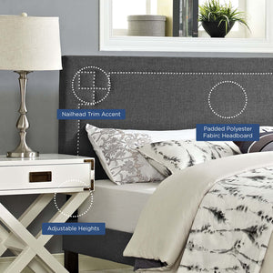 ModwayModway Josie Full Upholstered Fabric Headboard MOD-5400 MOD-5400-GRY- BetterPatio.com