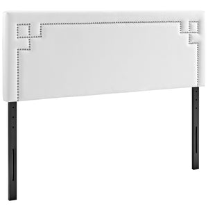 ModwayModway Josie Full Upholstered Vinyl Headboard MOD-5399 MOD-5399-WHI- BetterPatio.com