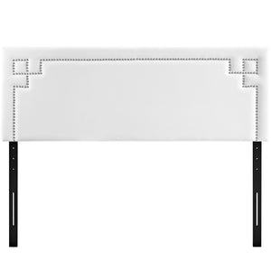 ModwayModway Josie Full Upholstered Vinyl Headboard MOD-5399 MOD-5399-WHI- BetterPatio.com