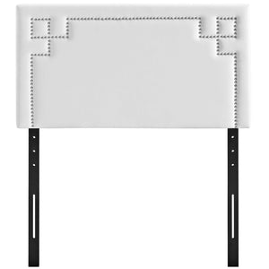 ModwayModway Josie Twin Upholstered Vinyl Headboard MOD-5397 MOD-5397-WHI- BetterPatio.com