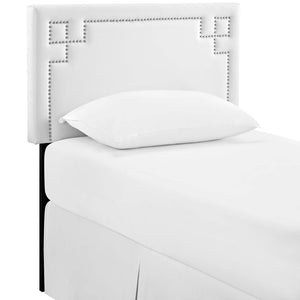 ModwayModway Josie Twin Upholstered Vinyl Headboard MOD-5397 MOD-5397-WHI- BetterPatio.com