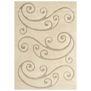 ModwayModway Jubilant Sprout Scrolling Vine 5x8 Shag Area Rug R-1148-58 R-1148A-58- BetterPatio.com