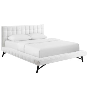 ModwayModway Julia Queen Biscuit Tufted Performance Velvet Platform Bed MOD-6008 MOD-6008-WHI- BetterPatio.com