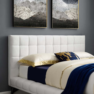 ModwayModway Julia Queen Biscuit Tufted Performance Velvet Platform Bed MOD-6008 MOD-6008-WHI- BetterPatio.com