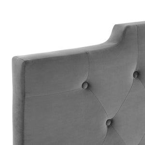 ModwayModway Juliet Tufted King/California King Performance Velvet Headboard MOD-6186 MOD-6186-CHA- BetterPatio.com