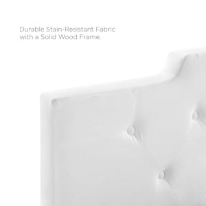 ModwayModway Juliet Tufted Twin Performance Velvet Headboard MOD-6184 MOD-6184-WHI- BetterPatio.com