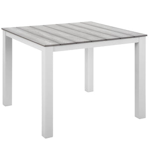 ModwayModway Junction 5 Piece Outdoor Patio Dining Set EEI-1744 EEI-1744-GRY-WHI-SET- BetterPatio.com