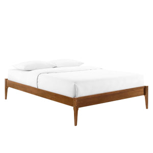 ModwayModway June Full Wood Platform Bed Frame MOD-6245 MOD-6245-WAL- BetterPatio.com