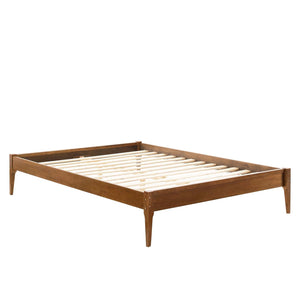 ModwayModway June Full Wood Platform Bed Frame MOD-6245 MOD-6245-WAL- BetterPatio.com