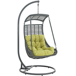 ModwayModway Jungle Outdoor Patio Swing Chair With Stand EEI-2274 EEI-2274-PER-SET- BetterPatio.com