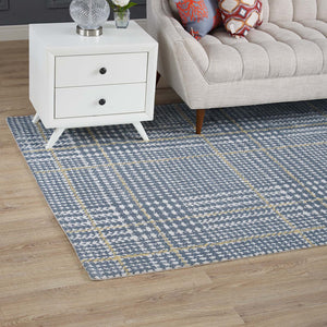 ModwayModway Kaja Abstract Plaid 8x10 Area Rug R-1024-810 R-1024C-810- BetterPatio.com