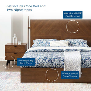 ModwayModway Kali 3-Piece Bedroom Set MOD-6294 MOD-6294-WAL-SET- BetterPatio.com