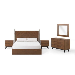 ModwayModway Kali 5-Piece Bedroom Set MOD-6297 MOD-6297-WAL-SET- BetterPatio.com