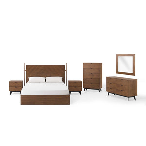 ModwayModway Kali 6-Piece Bedroom Set MOD-6301 MOD-6301-WAL-SET- BetterPatio.com