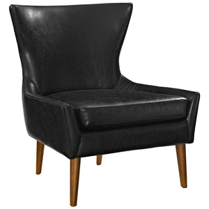 ModwayModway Keen Upholstered Vinyl Armchair EEI-2458 EEI-2458-BLK- BetterPatio.com