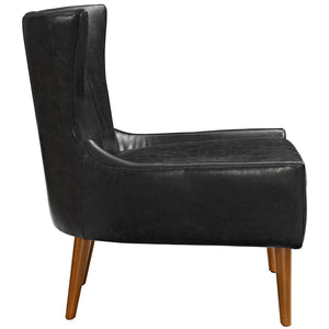 ModwayModway Keen Upholstered Vinyl Armchair EEI-2458 EEI-2458-BLK- BetterPatio.com