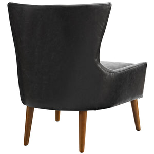 ModwayModway Keen Upholstered Vinyl Armchair EEI-2458 EEI-2458-BLK- BetterPatio.com