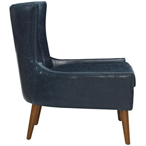 ModwayModway Keen Upholstered Vinyl Armchair EEI-2458 EEI-2458-BLU- BetterPatio.com