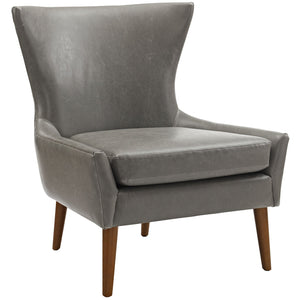 ModwayModway Keen Upholstered Vinyl Armchair EEI-2458 EEI-2458-GRY- BetterPatio.com