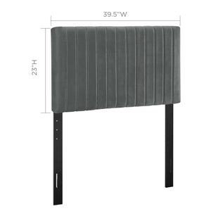 ModwayModway Keira Twin Performance Velvet Headboard MOD-6093 MOD-6093-GRY- BetterPatio.com