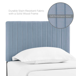 ModwayModway Keira Twin Performance Velvet Headboard MOD-6093 MOD-6093-LBU- BetterPatio.com