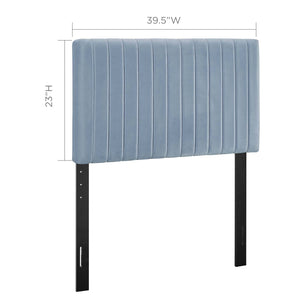 ModwayModway Keira Twin Performance Velvet Headboard MOD-6093 MOD-6093-LBU- BetterPatio.com