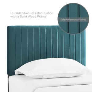 ModwayModway Keira Twin Performance Velvet Headboard MOD-6093 MOD-6093-TEA- BetterPatio.com