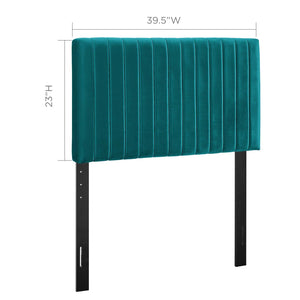 ModwayModway Keira Twin Performance Velvet Headboard MOD-6093 MOD-6093-TEA- BetterPatio.com