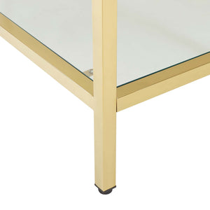 ModwayModway Kingsley 26" Gold Stainless Steel Bathroom Vanity EEI-3995 EEI-3995-GLD-WHI- BetterPatio.com