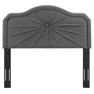 ModwayModway Kristin Pleated Performance Velvet King/California King Headboard MOD-6351 MOD-6351-CHA- BetterPatio.com