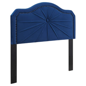 ModwayModway Kristin Pleated Performance Velvet King/California King Headboard MOD-6351 MOD-6351-NAV- BetterPatio.com