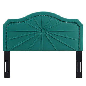 ModwayModway Kristin Pleated Performance Velvet King/California King Headboard MOD-6351 MOD-6351-TEA- BetterPatio.com