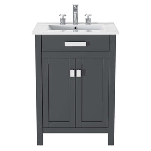 ModwayModway Laguna 24" Bathroom Vanity EEI-5154 EEI-5154-GRY-WHI- BetterPatio.com