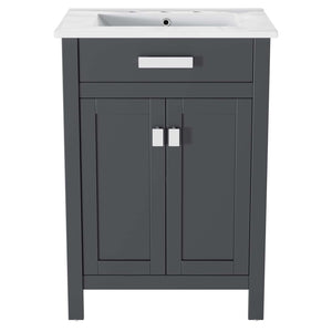 ModwayModway Laguna 24" Bathroom Vanity EEI-5154 EEI-5154-GRY-WHI- BetterPatio.com