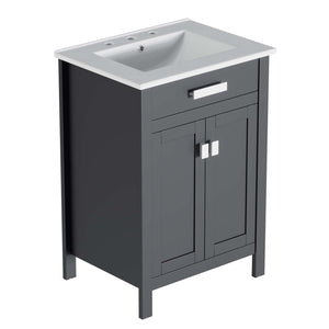 ModwayModway Laguna 24" Bathroom Vanity EEI-5154 EEI-5154-GRY-WHI- BetterPatio.com