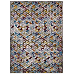 ModwayModway Laleh Geometric Mosaic 4x6 Area Rug R-1088-46 R-1088A-46- BetterPatio.com