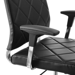 ModwayModway Lattice Vinyl Office Chair EEI-1247 EEI-1247-BLK- BetterPatio.com