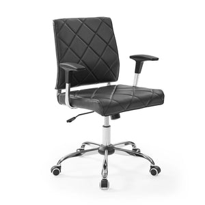 ModwayModway Lattice Vinyl Office Chair EEI-1247 EEI-1247-BLK- BetterPatio.com