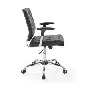 ModwayModway Lattice Vinyl Office Chair EEI-1247 EEI-1247-BLK- BetterPatio.com