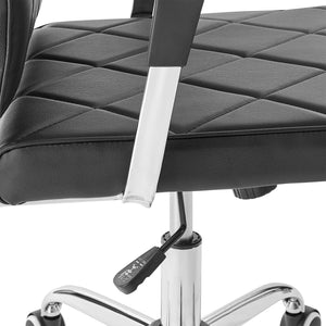 ModwayModway Lattice Vinyl Office Chair EEI-1247 EEI-1247-BLK- BetterPatio.com