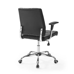 ModwayModway Lattice Vinyl Office Chair EEI-1247 EEI-1247-BLK- BetterPatio.com